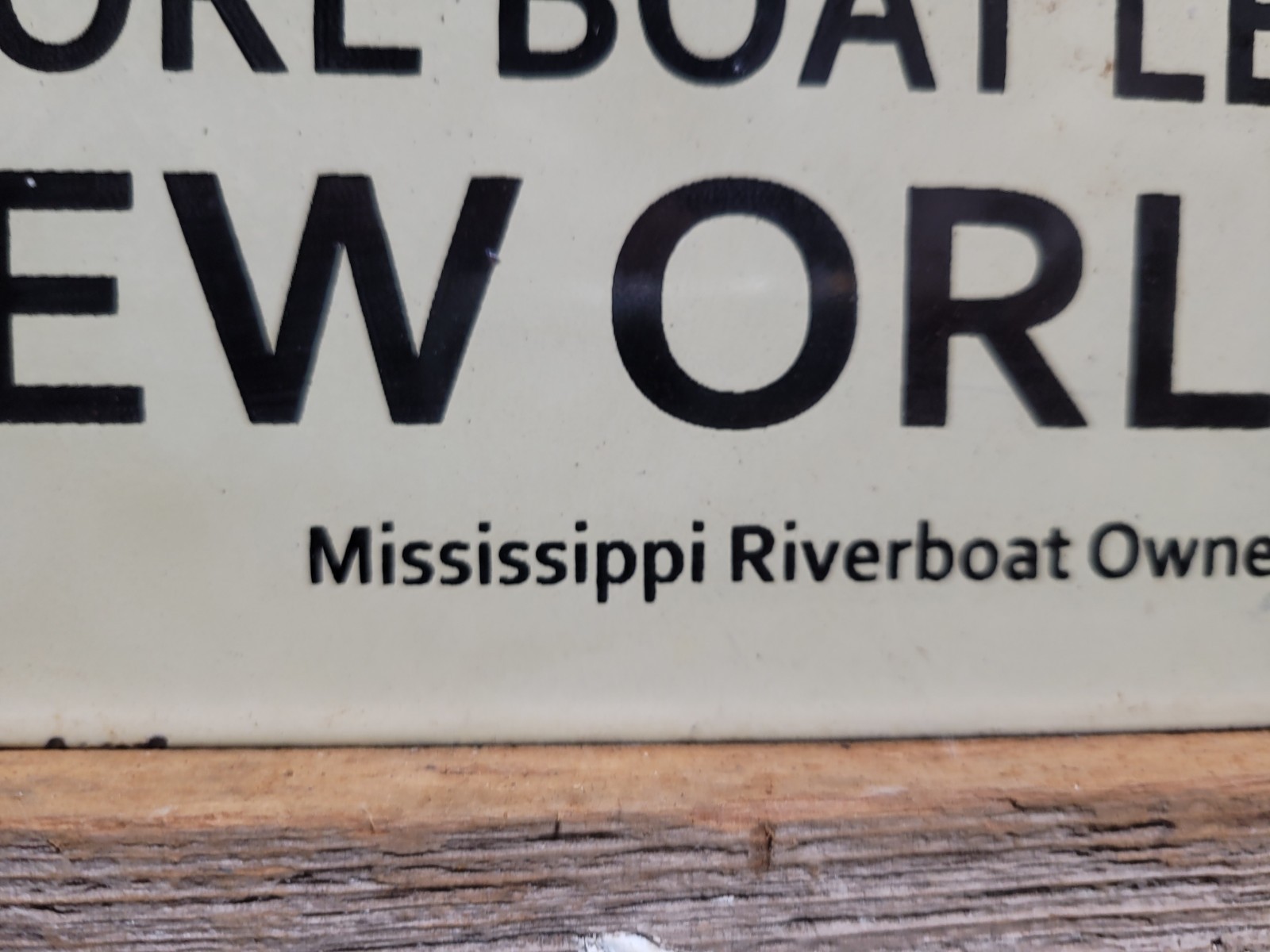 VINTAGE BROTHEL PORCELAIN SIGN RARE OLD GAMBLING RIVER BOAT MISSISSIPPI CASINO