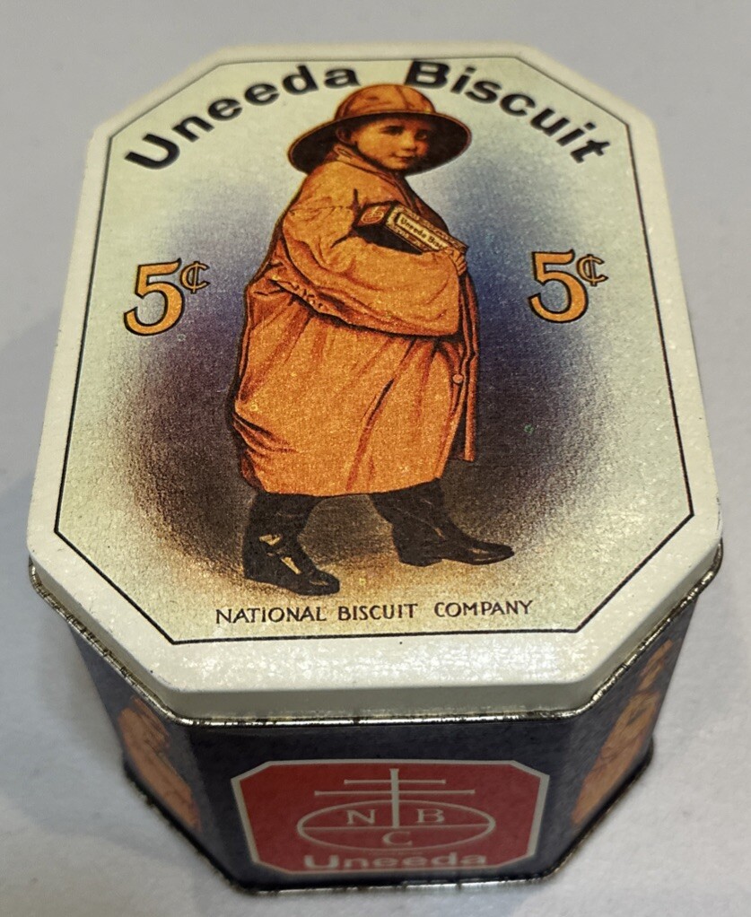 Vintage Uneeda Biscuit Empty Tin 1923 Art National Biscuit Company Nabisco