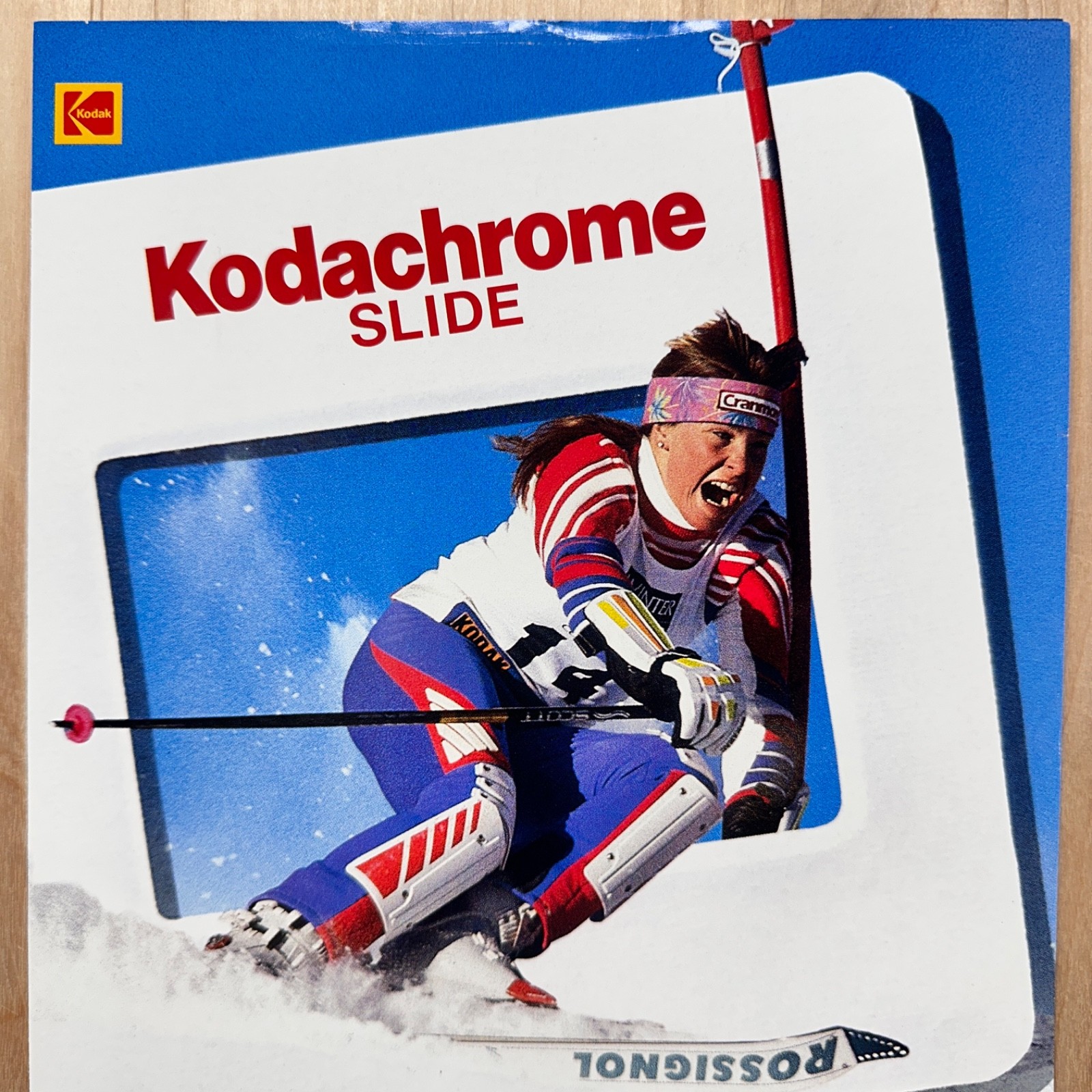 1990 Kodak Kodachrome Slide Film US Ski Team Vintage Print Ad Photo Advert Art