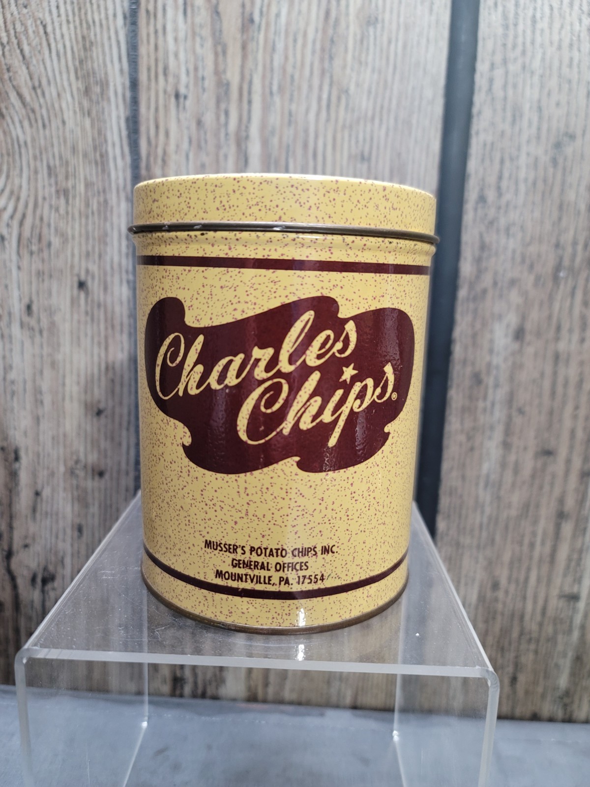 Vintage Charles Chip Salesman Sample Mini Potato Tin Collectors Limited Edition