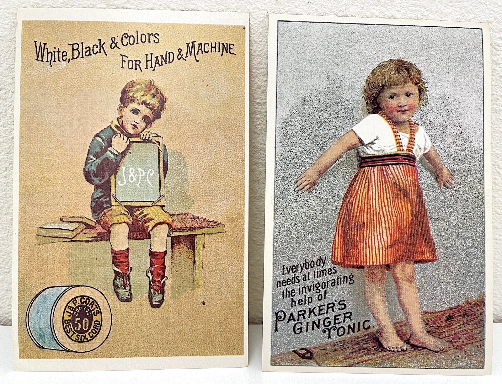 Lot of 12 Modern Reproduction of Victorian Era Trade Cards, Unposted