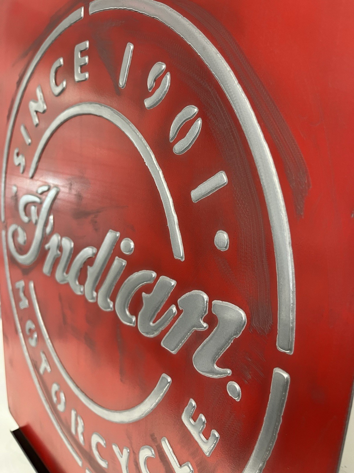 Indian Vintage Metal Sign 20×24 Handmade Cast Aluminum 3D Relief
