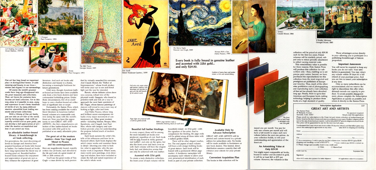 Eaton Press Great Art and Artists 3 pg Original Vintage Print Ad