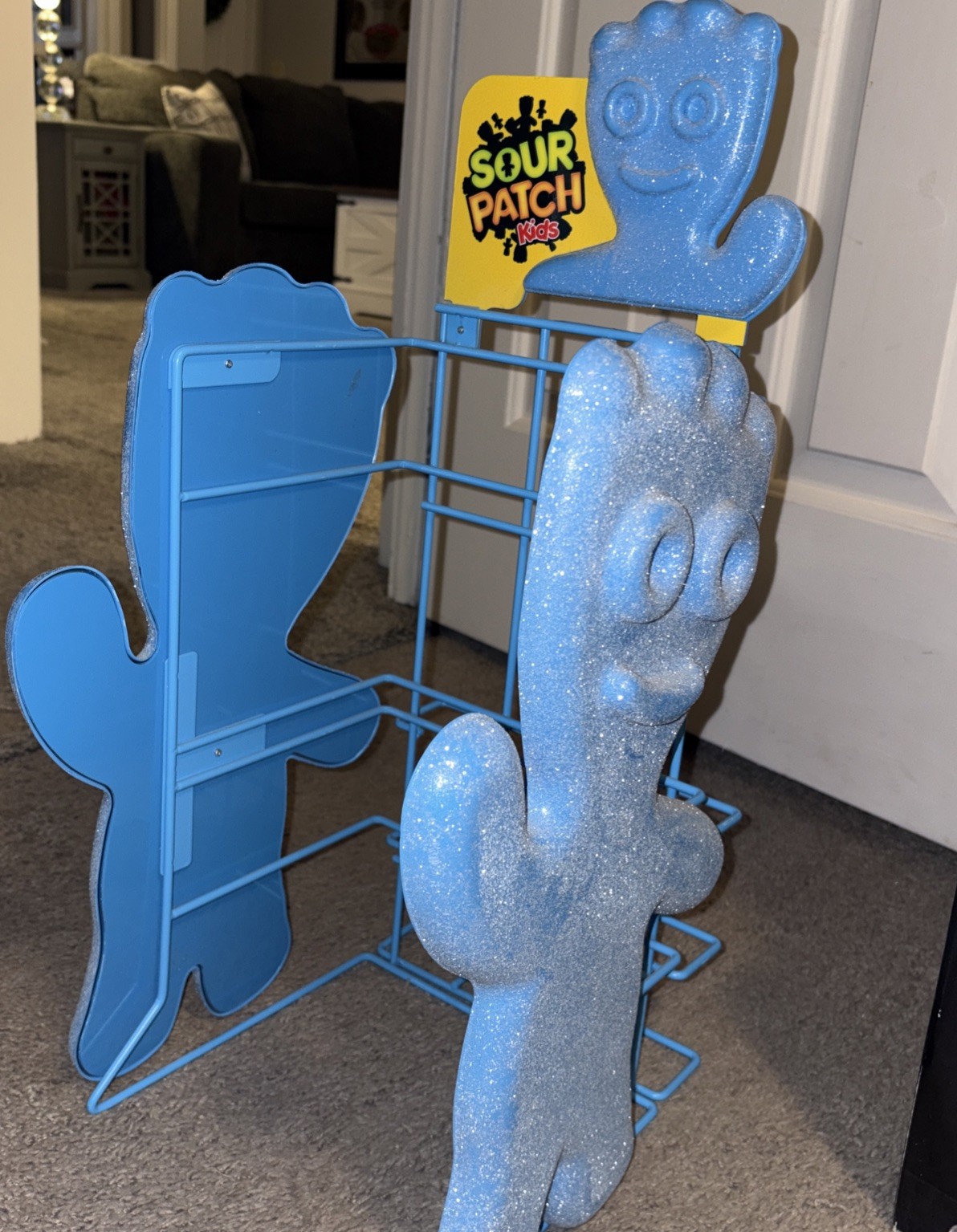 Sour Patch Kids Candy Store Display – Blue Metal Wire Shelf Rack Display As Is
