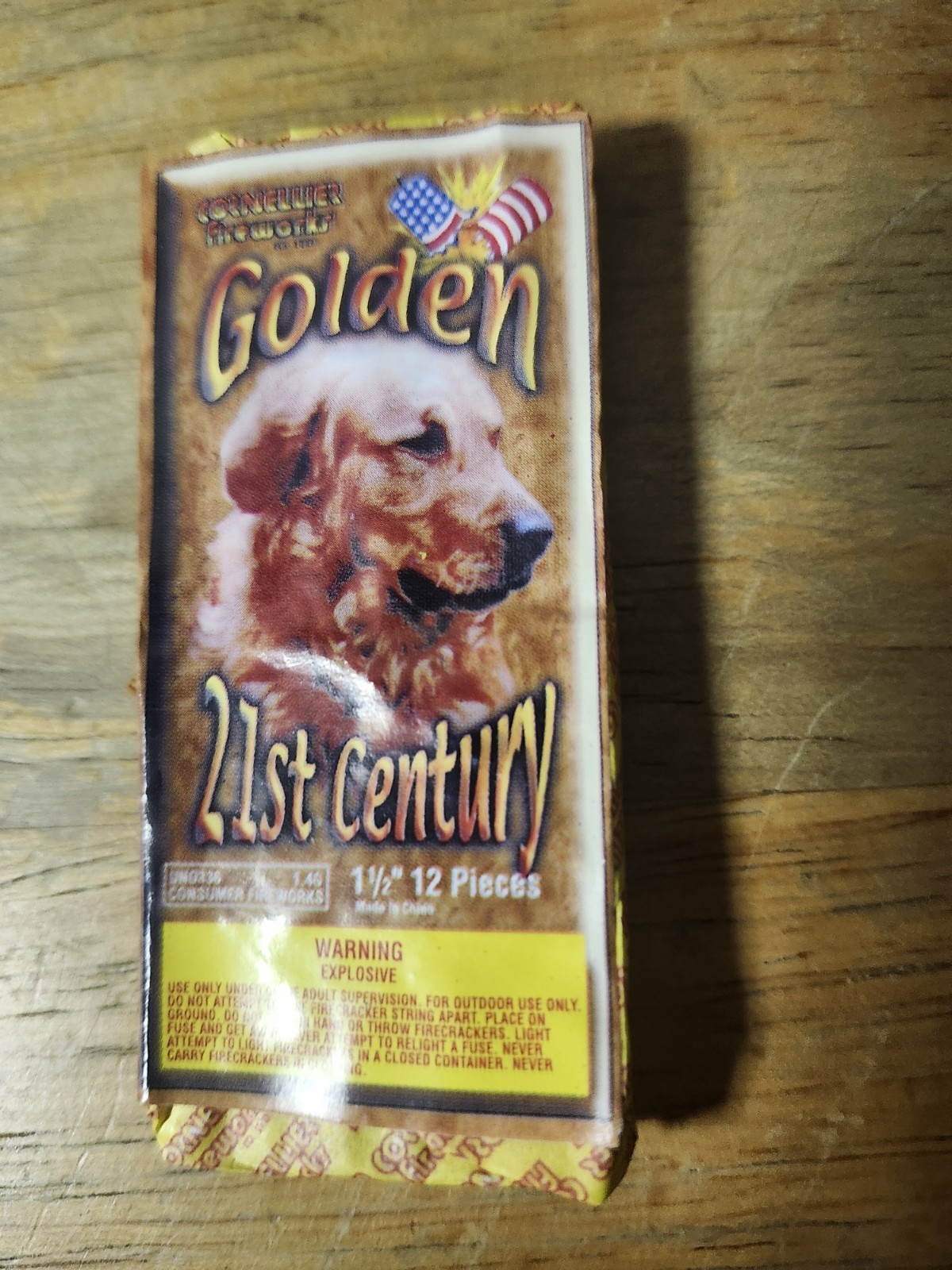 Firecracker Label Golden 12s SIZE PACK LABEL. U N