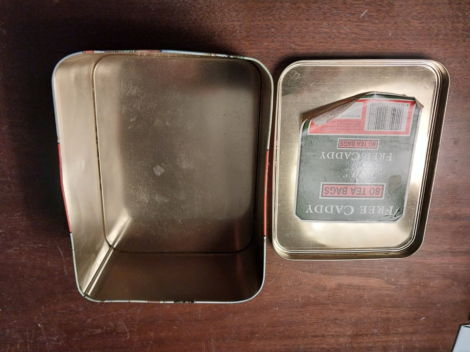 Vintage rare Taylors of Harrogate Yorkshire Tea Tin Caddy large colorful bright