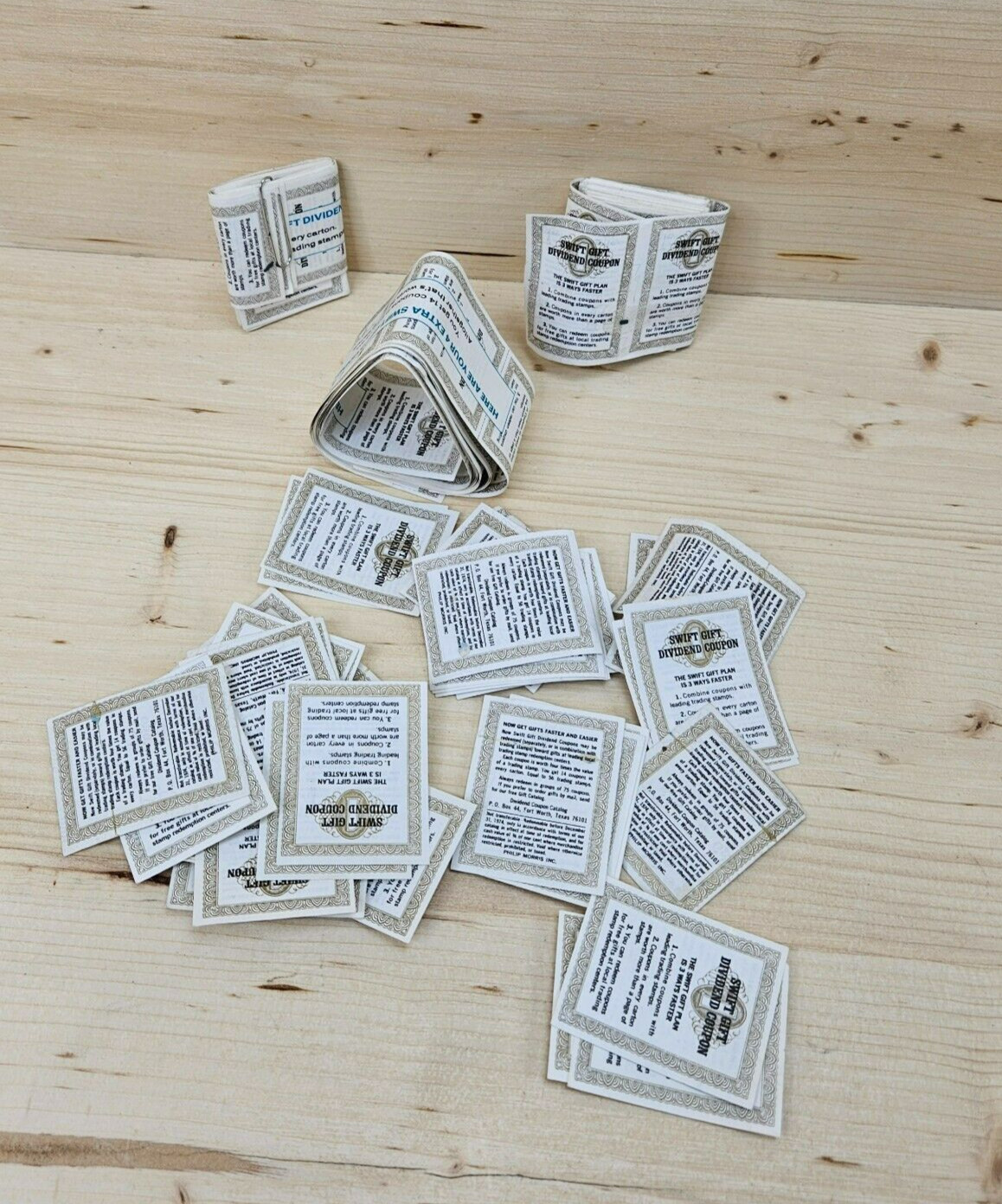Large Lot Of Vintage Philip Morris Swift Gift Dividend Coupons