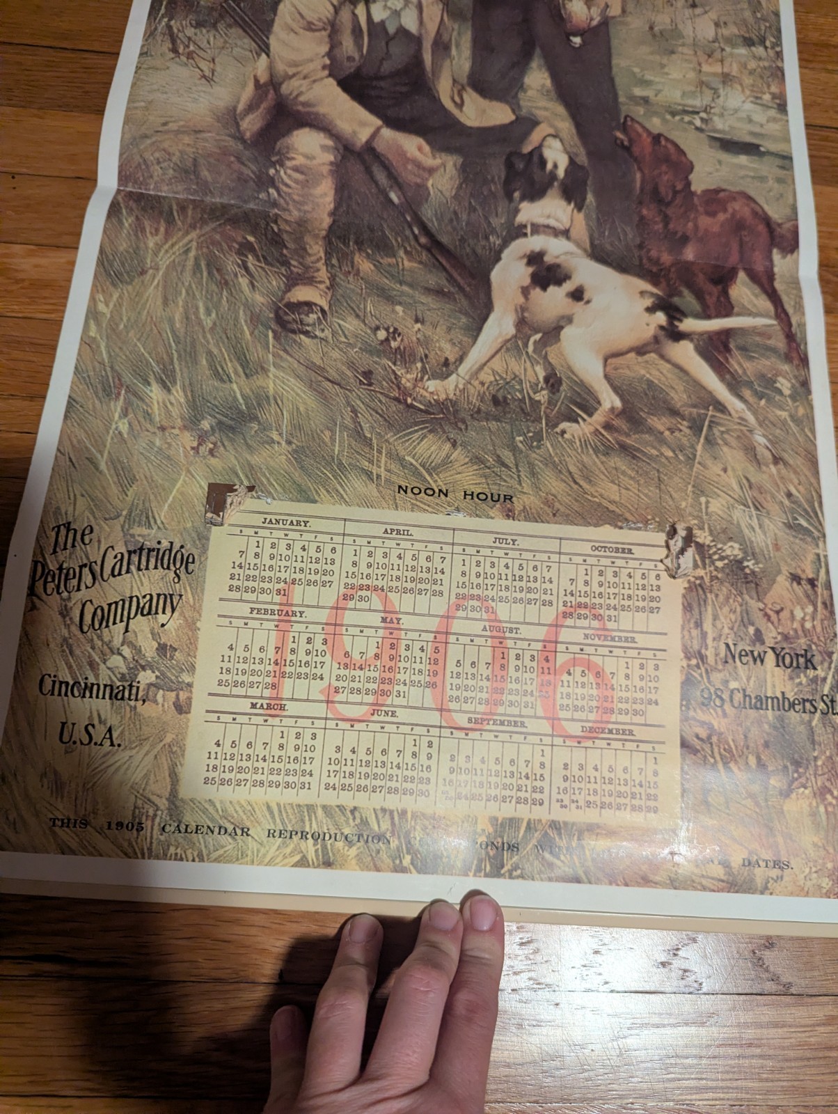 1906 Peters Cartridge Co. Calendar Reproduction In Tube