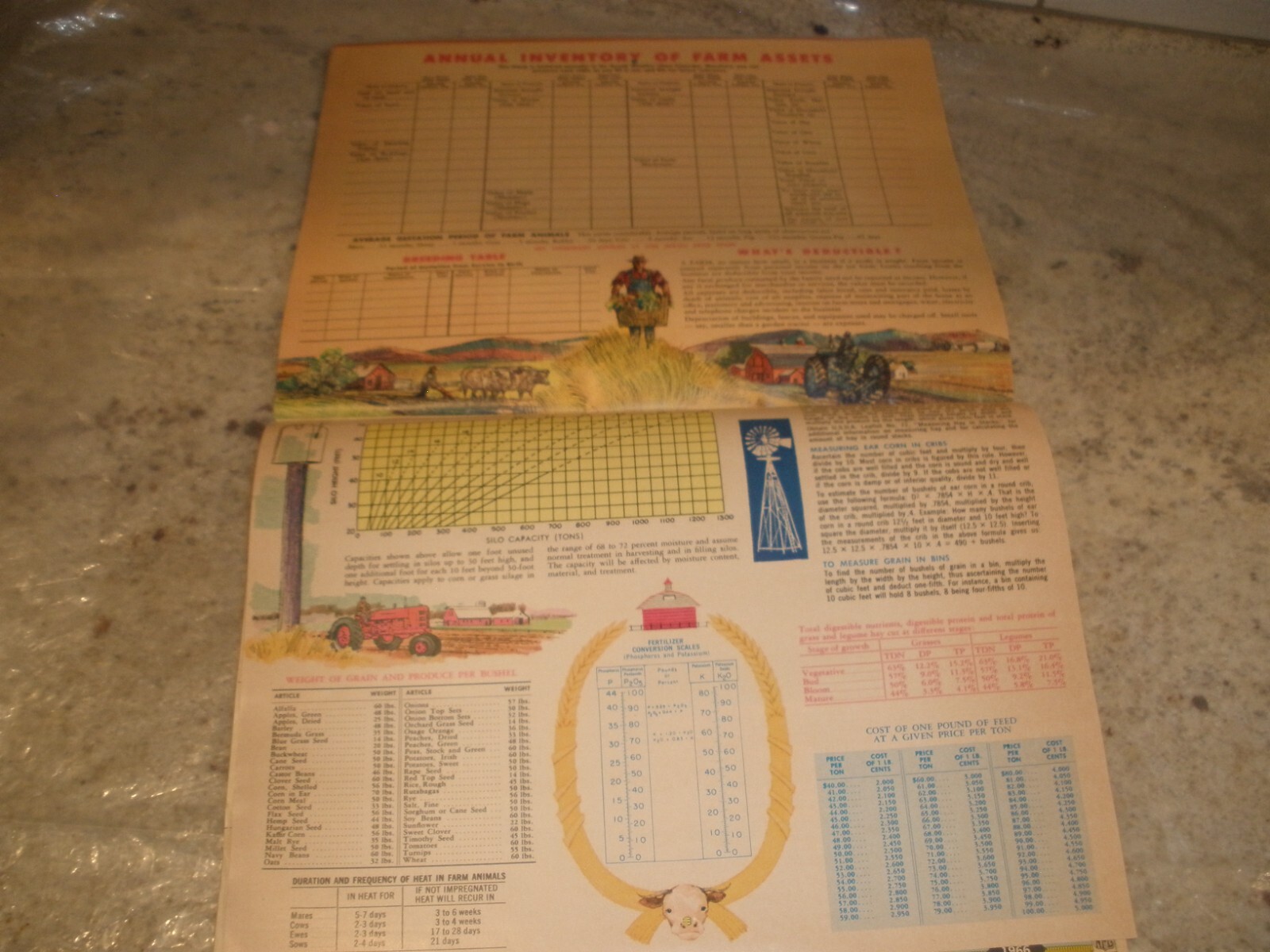 1966 REXALL DRUG STORE ALL SEASON’S GREETINGS WEATHER CHART CALENDAR (D7)
