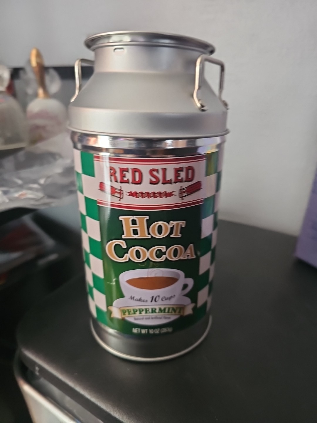 Vintage Storage | 2013 “Red Sled” Hot Cocoa Container Tin