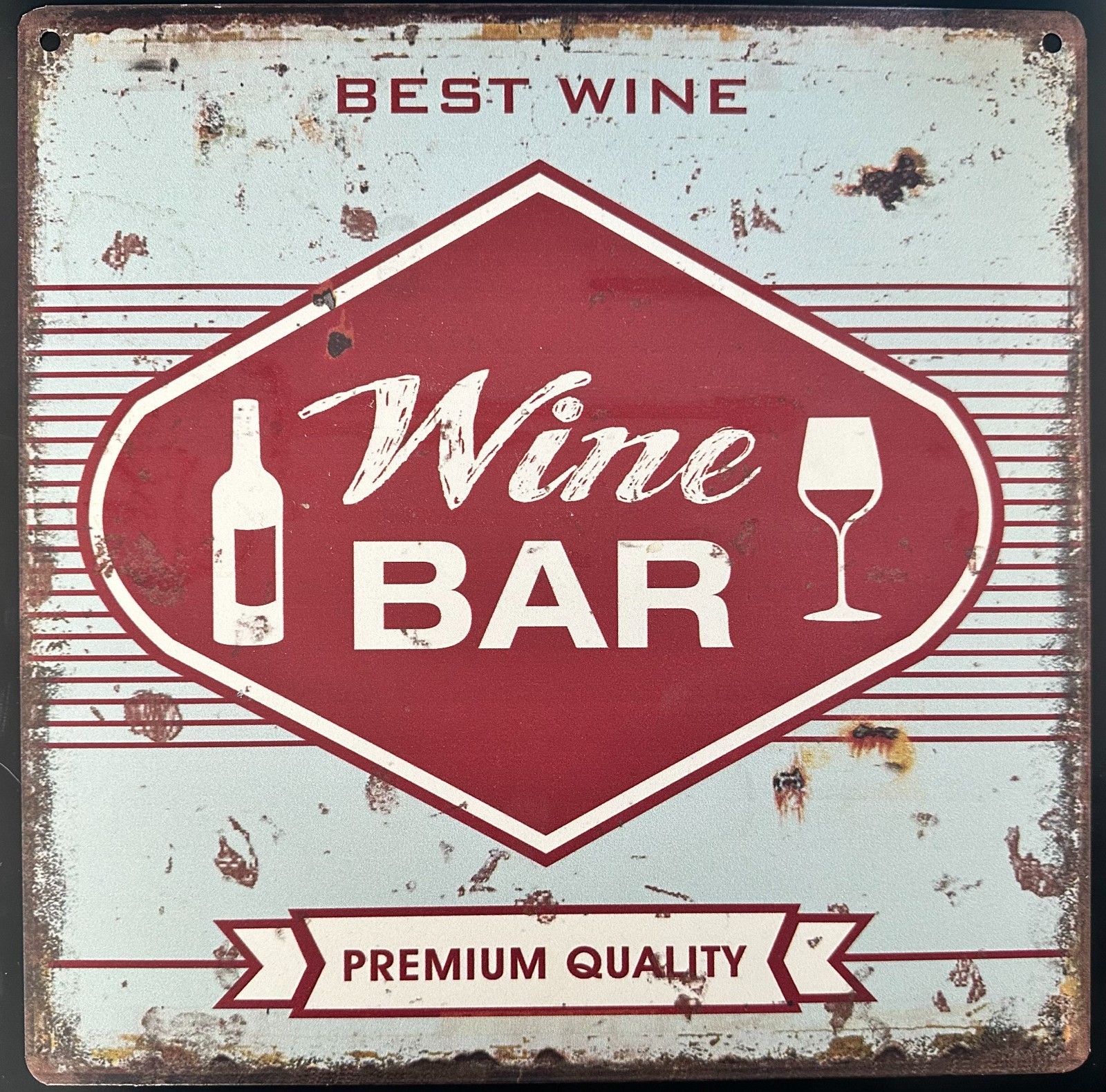 METAL SIGN/WINE BAR/WALL DECOR FARMHOUSE SYLE VINO ENTHUSIASTS 12×12 FREE SHIP