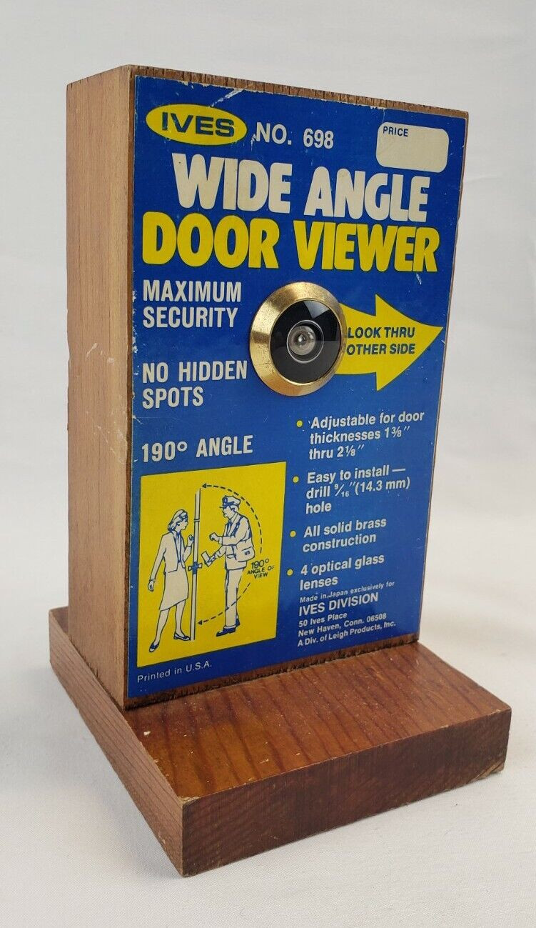 Rare Vintage Salesman Sample Advertising Ives Wide Angle Door Viewer Peep Hole