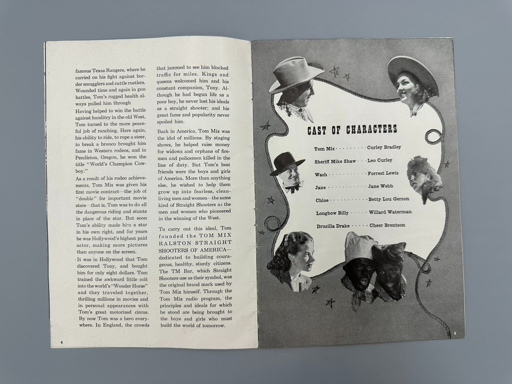 1945 TOM MIX TV Cowboy RALSTON Cereal STRAIGHT SHOOTERS ALBUM Premium Toy