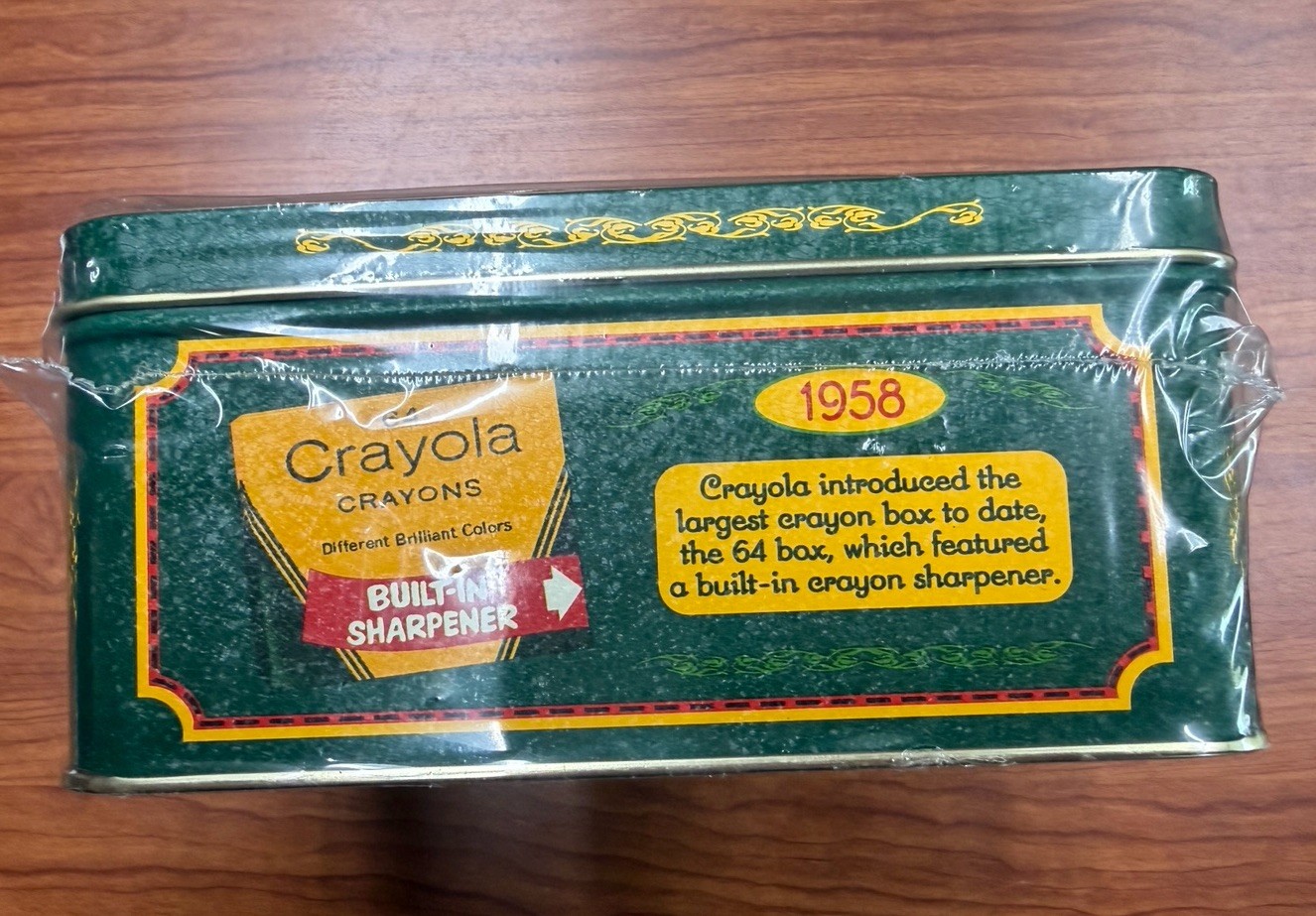Crayola 1903-1993 90th Anniversary Tin Metal Box Set 64 Crayons, New Sealed