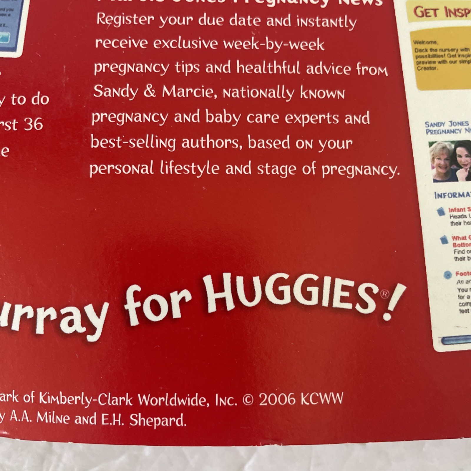 Vintage 2006 Huggies Starter Sample Pack Advertising Folder