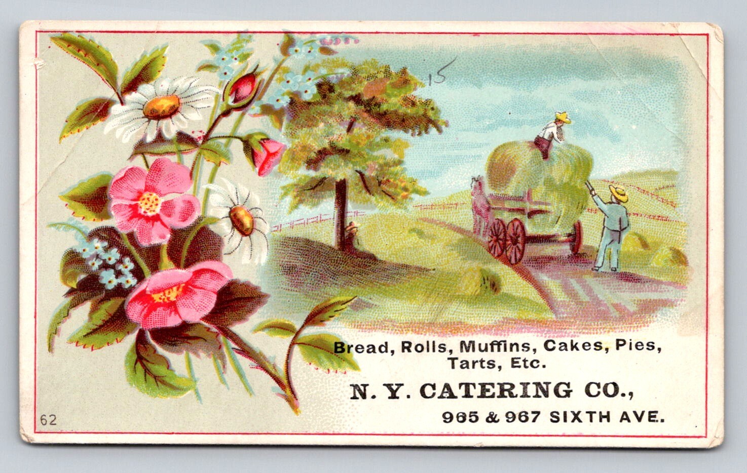 NY Catering Co Bread Rolls Muffins CAkes Tarts Pies Sixth Avenue P865