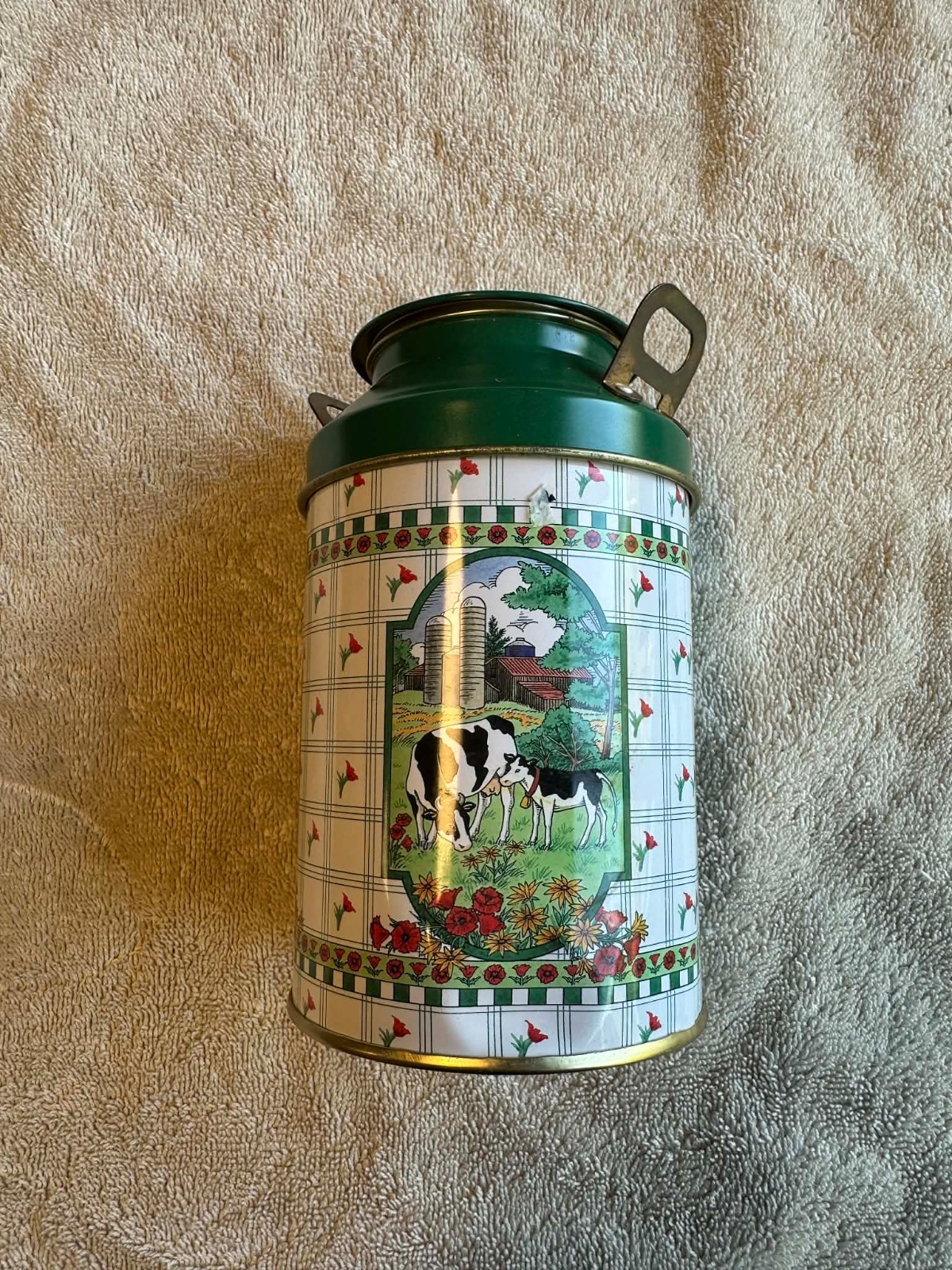 OUR DAIRY BEST MINI MILK CAN HOLSTEIN MILK COWS 6″ Tin