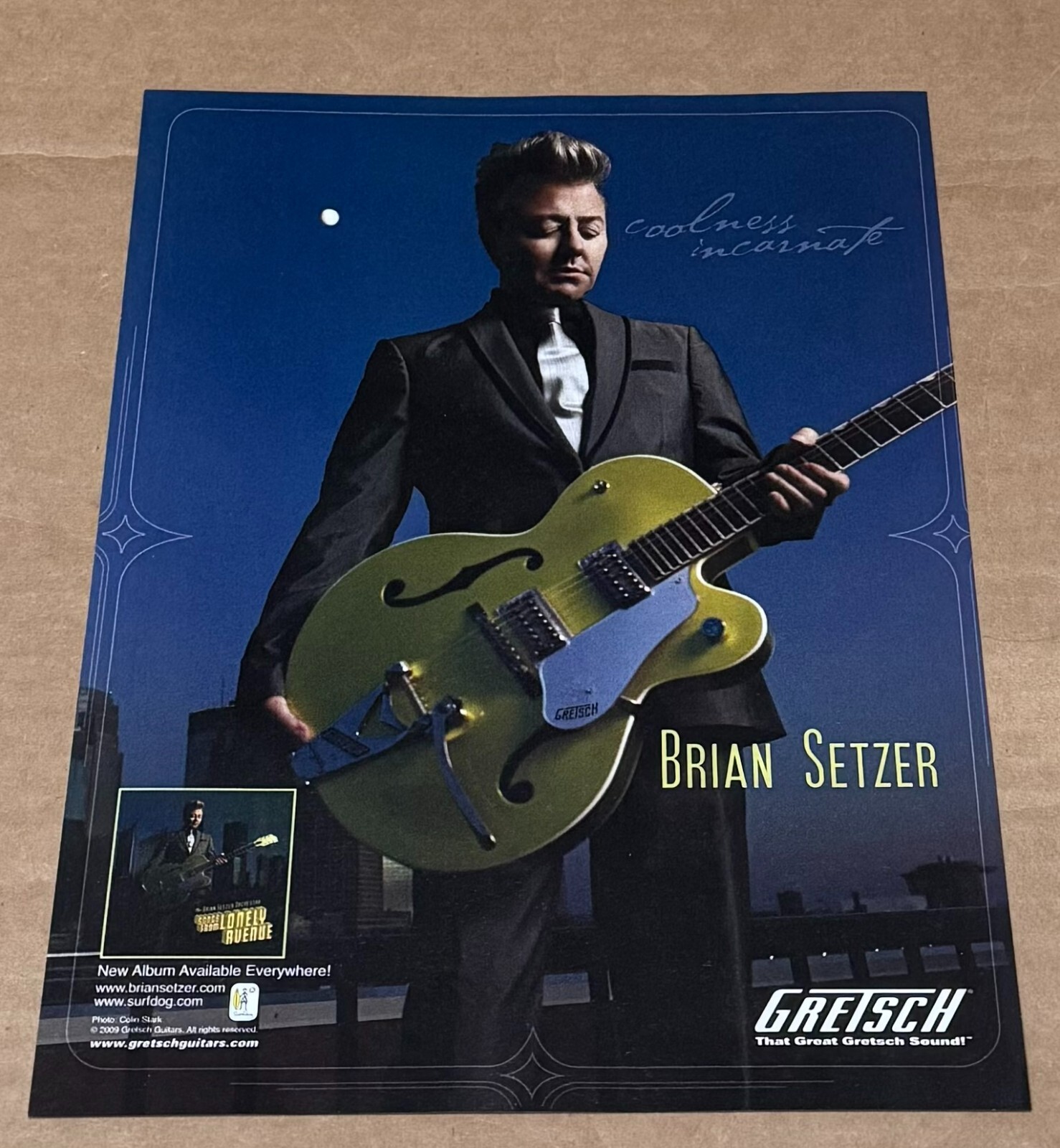GRETSCH GUITARS – BRIAN SETZER – 2010 Print Advertisement