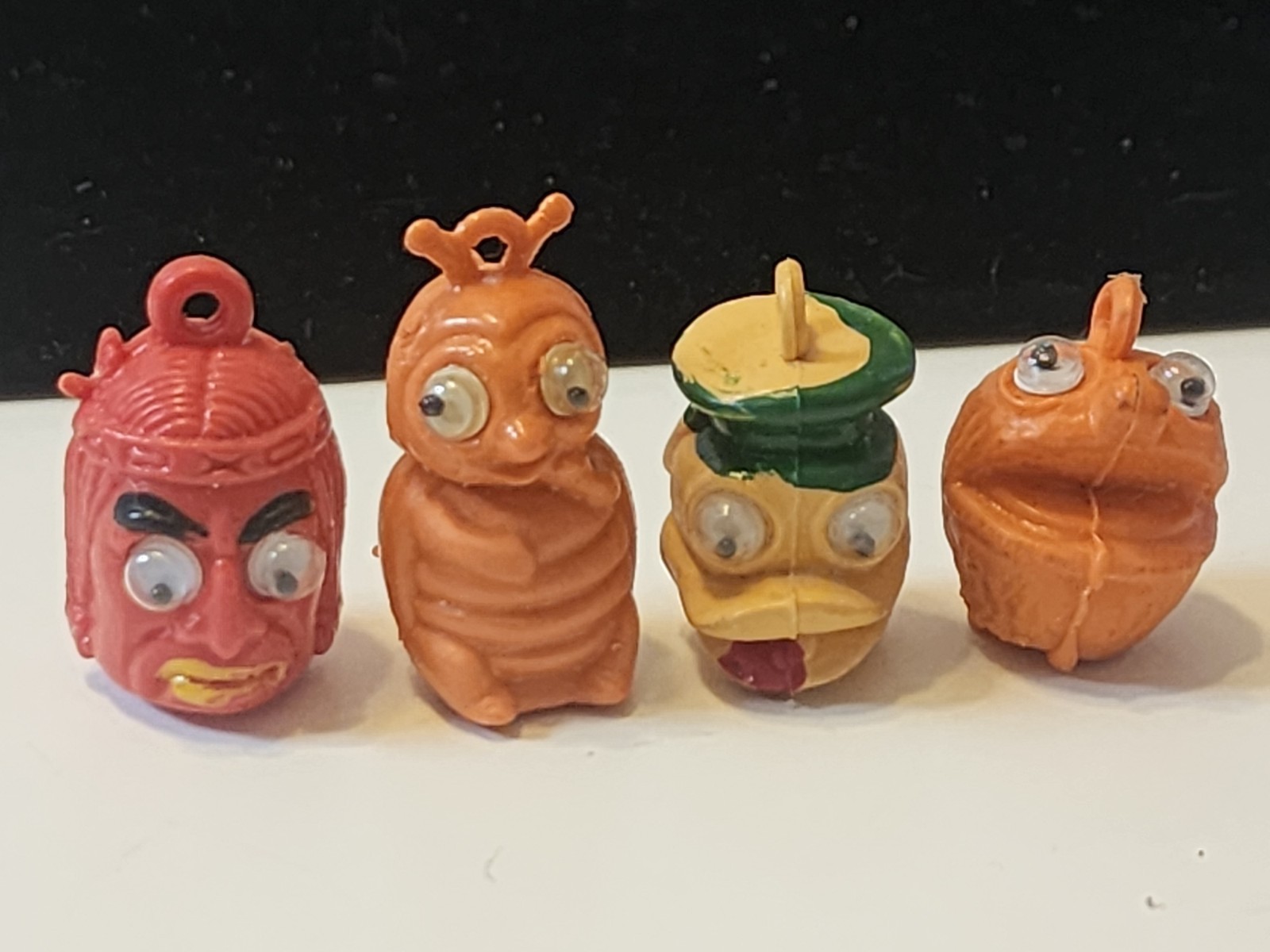 Vintage Gumball Vending Prize Googly Eyed Pencil Toppers Lot/4 Hong Kong