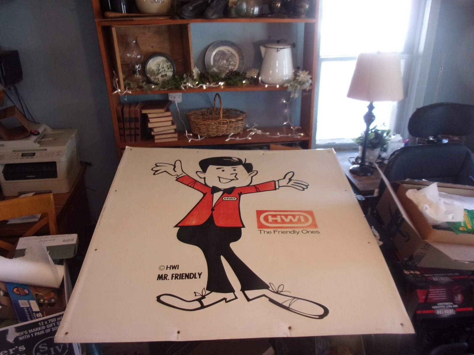 mr friendly hwi metal vintage advertizing sign 4ft x 4ft