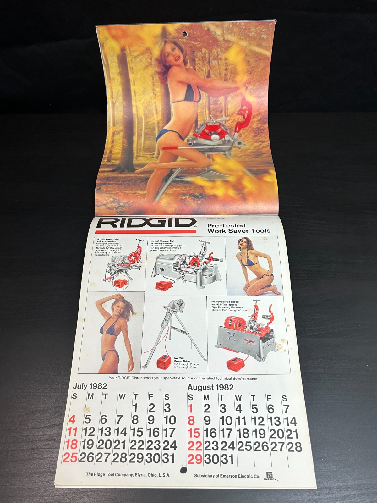 RIDGID Tool 1981-1982 Swimsuit Pin-Up 2-Year Wall Calendar w/ Playboy Models
