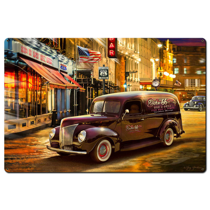 Nostalgic America Metal Sign 36in X24in