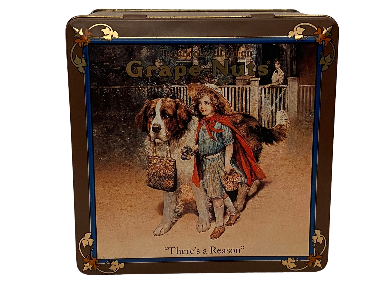 General Foods Barringer Wallis & Manners Ltd Grape Nuts Cereal Tin Vintage 1986
