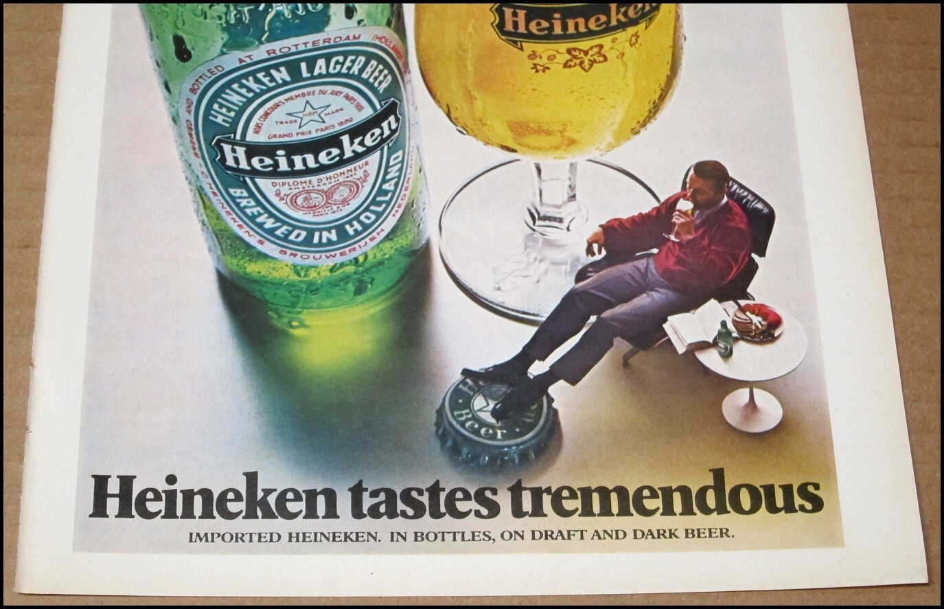 1975 Heineken Lager Beer Print Ad Advertisement 8.25″x10.75″ Vintage Holland