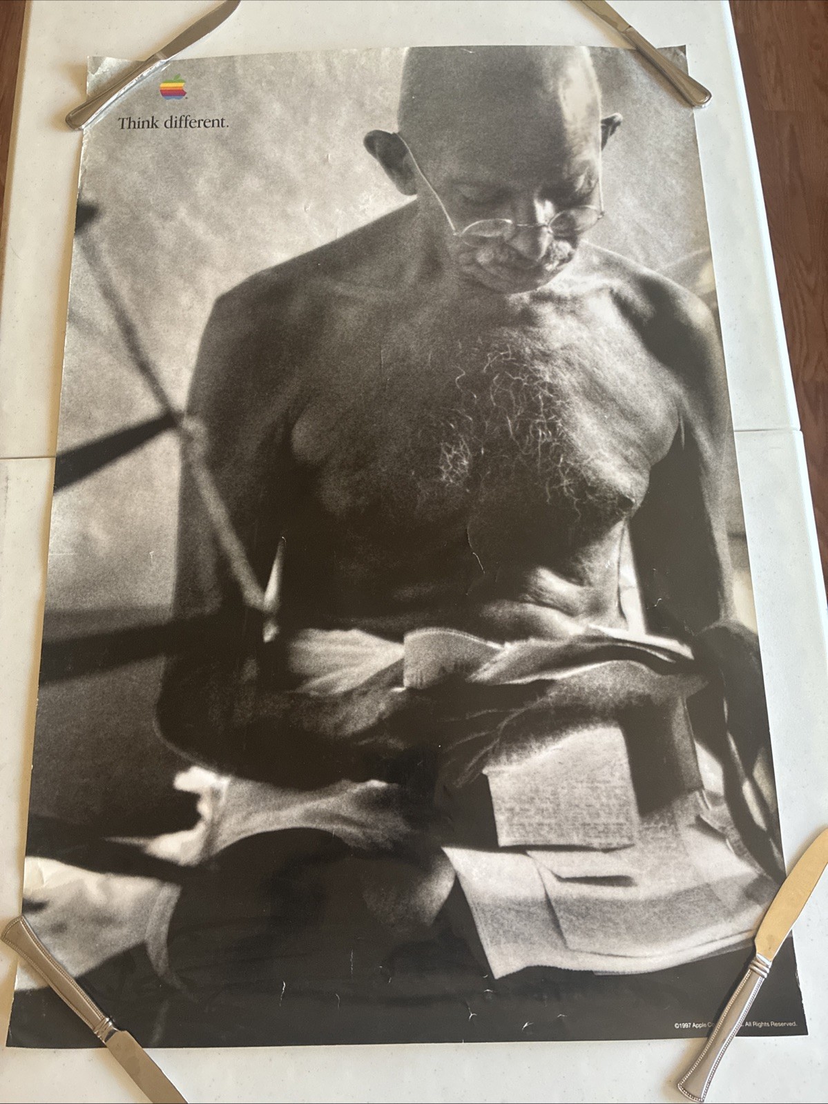 Original Apple Computer Think Different Poster 24×36 Ghandi 1997