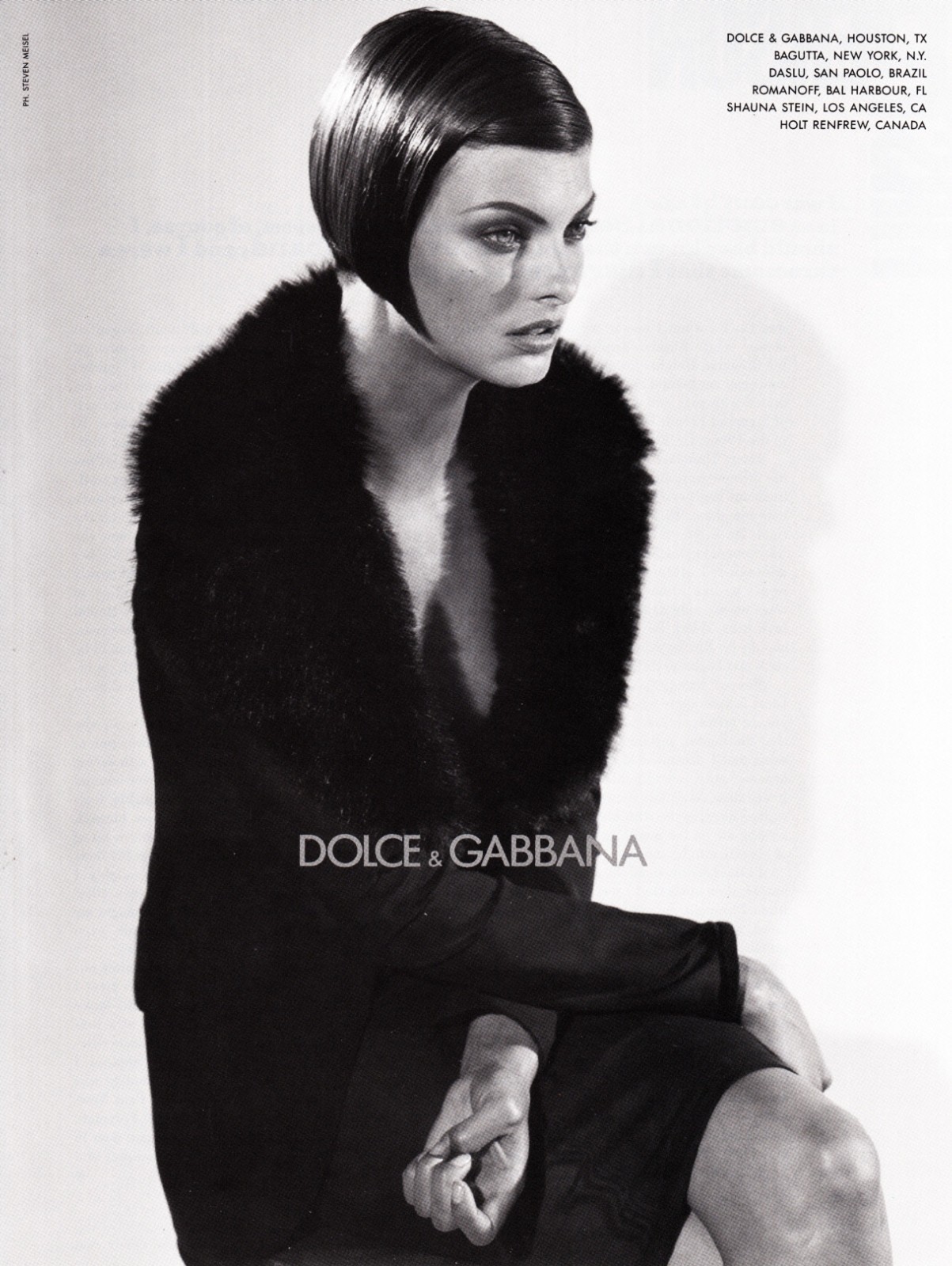 DOLCE & GABBANA magazine AD 251 oop 1995 LINDA EVANGELISTA
