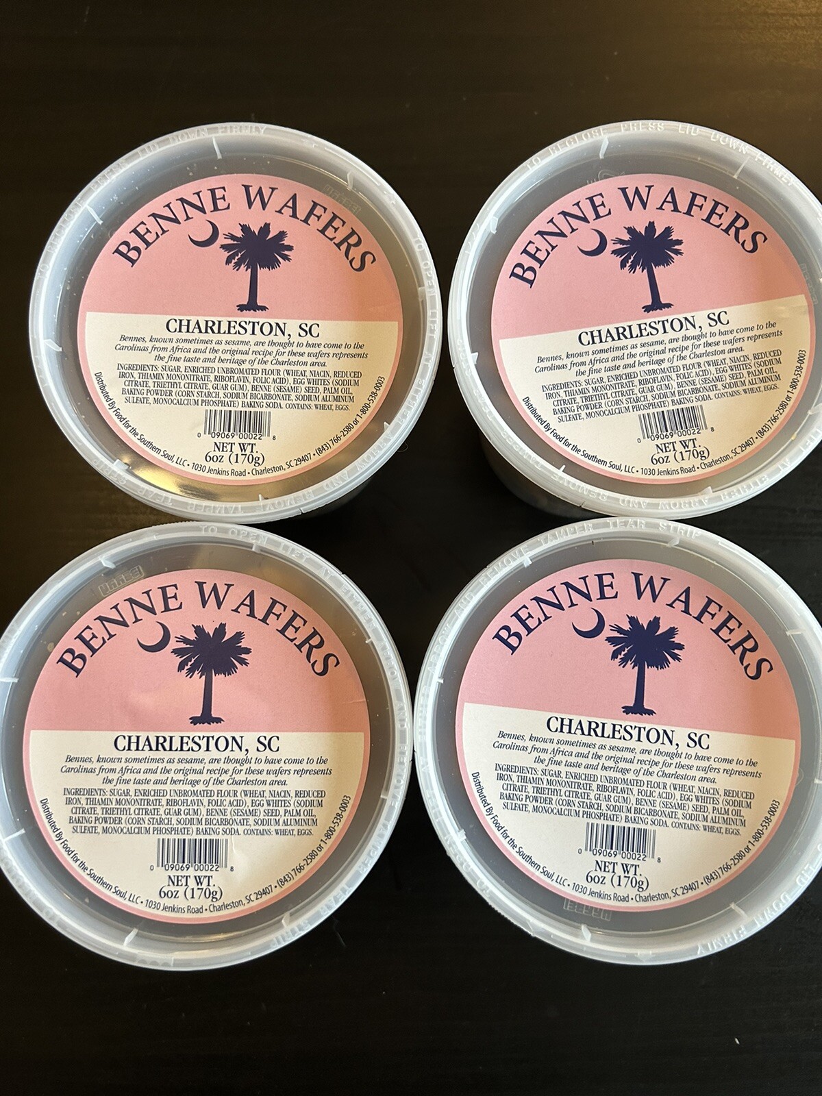 Charleston Market Benne Lot 4 X 6 Ounce Wafers Sweet Savory Family Snack – Fresh