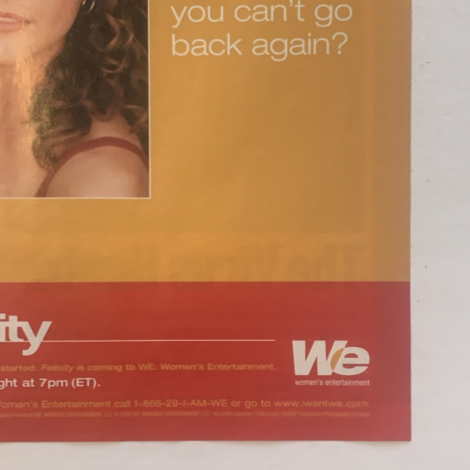 2002 Felicity PRINT AD TV Series Promo WE Network – Keri Russell VTG 2000s