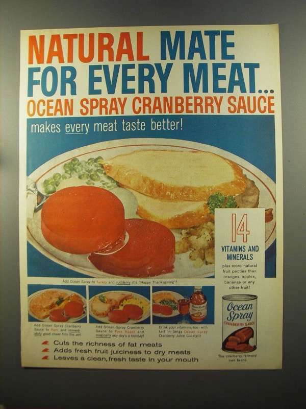 1959 Ocean Spray Cranberry Sauce Ad – Natural Mate