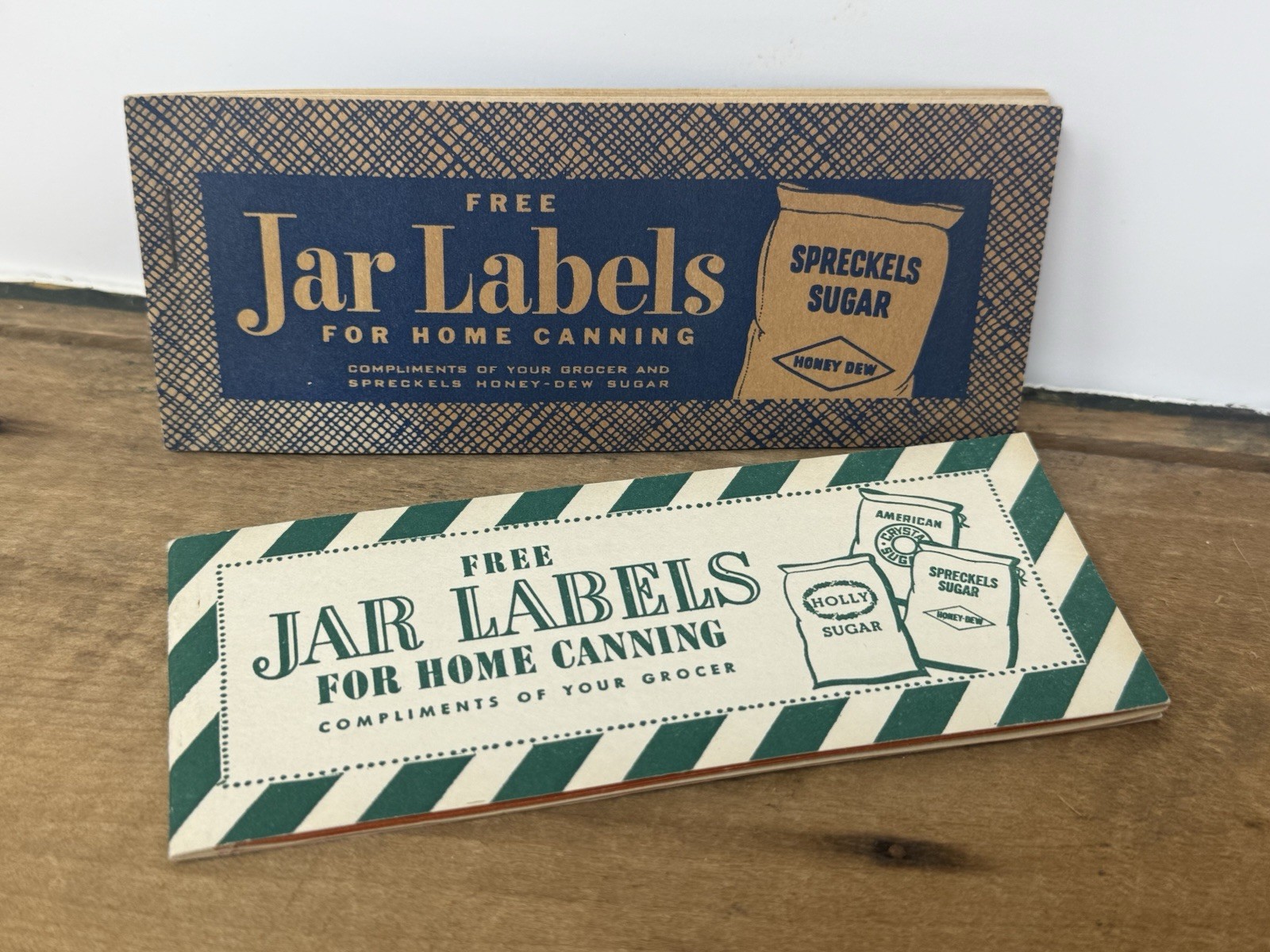 Two Books of Vintage 1950’S Jar Labels For Home Canning Beet Honey-Dew Sugar