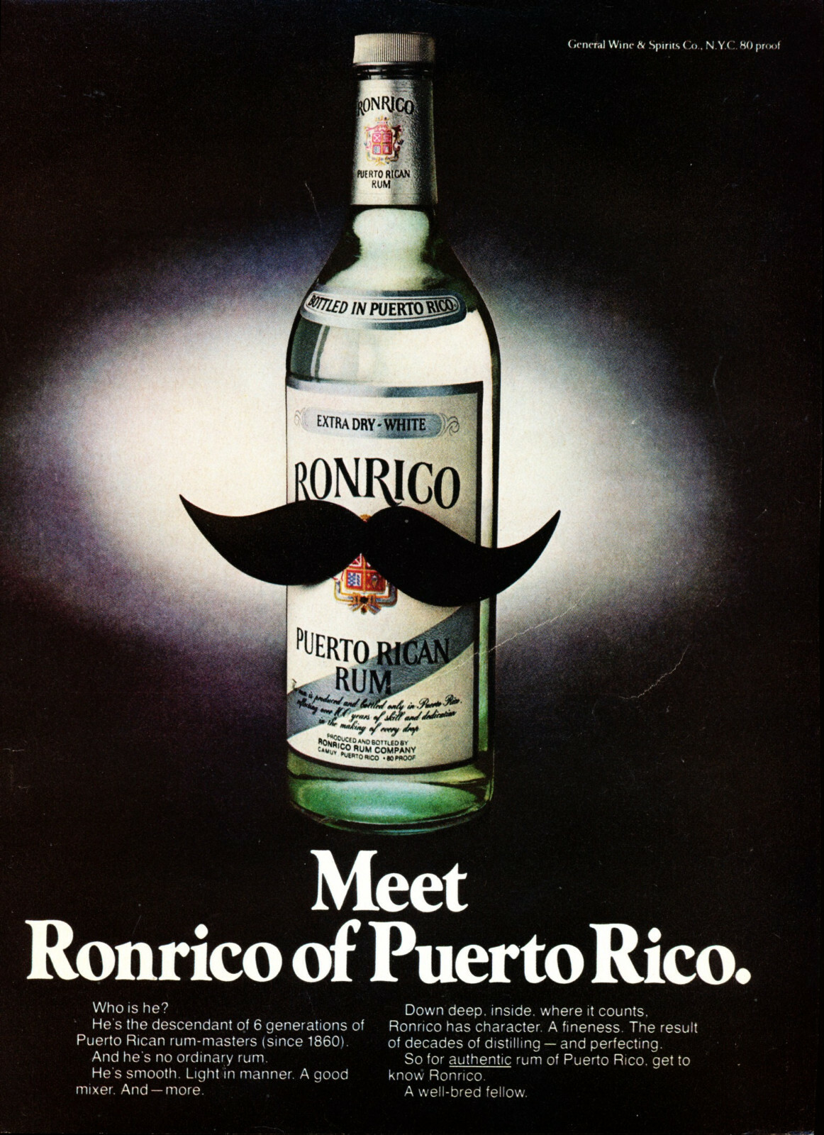 RONRICO RUM OF PUERTO RICO RUM AD #7 RARE 1978 OUT OF PRINT VINTAGE