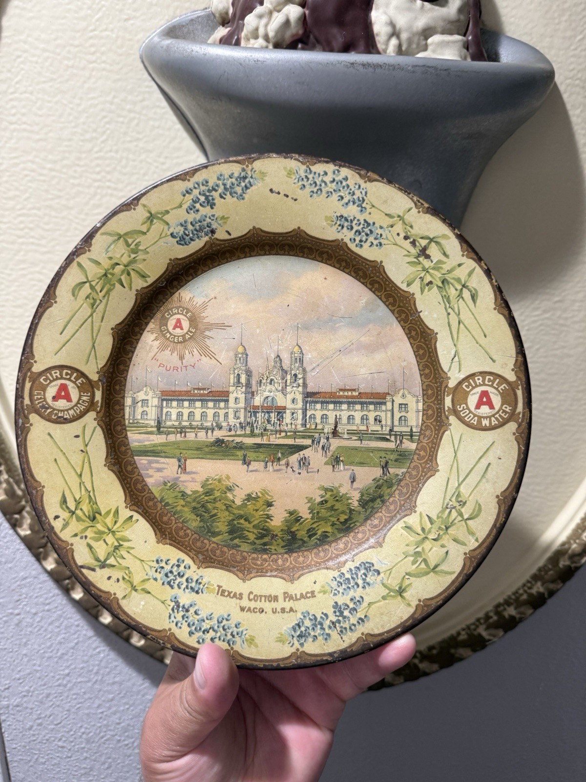 !!Amazing Circle A Dr Pepper Porcelain Tray !!