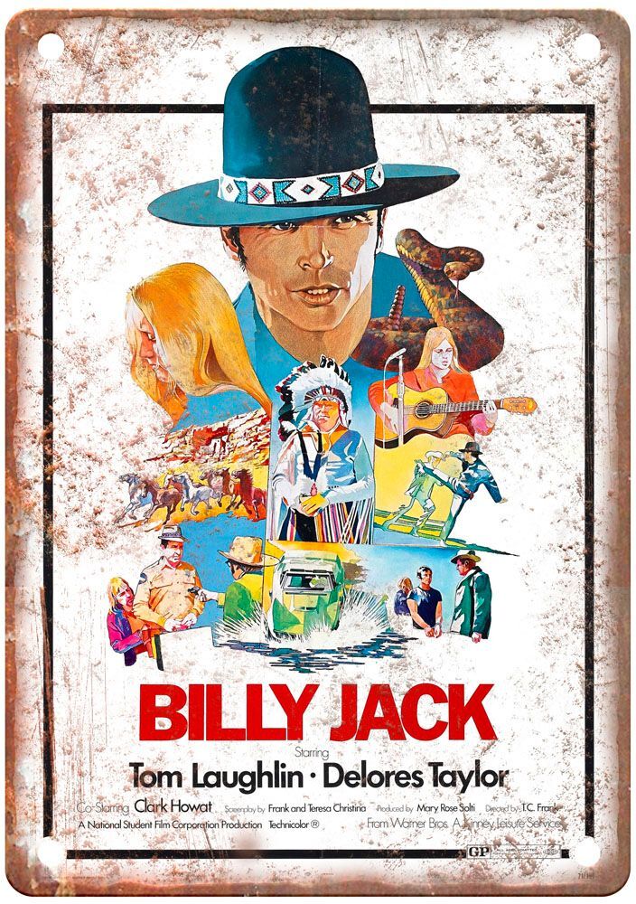 Billy Jack Vintage Movie Poster Old Retro Look Metal Sign MP450
