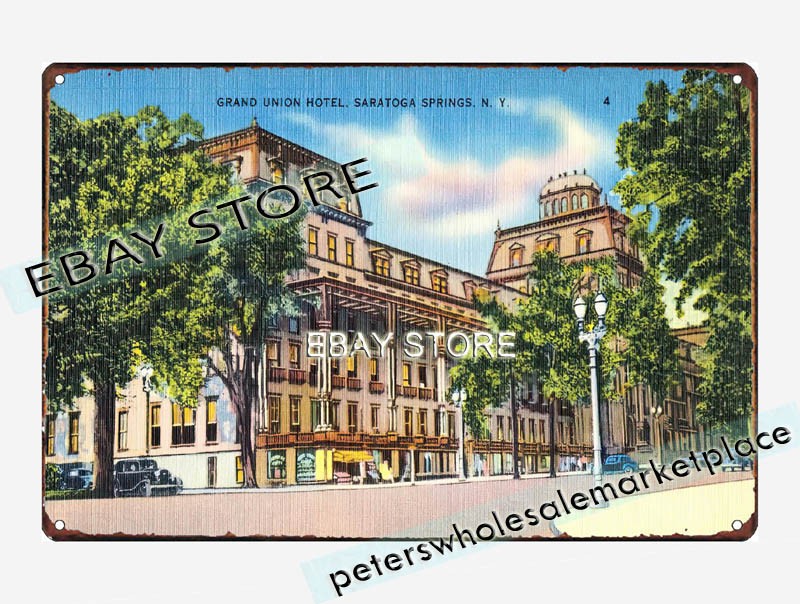 1930-45 Grand Union Hotel, Saratoga Springs, N. Y. New York tin sign