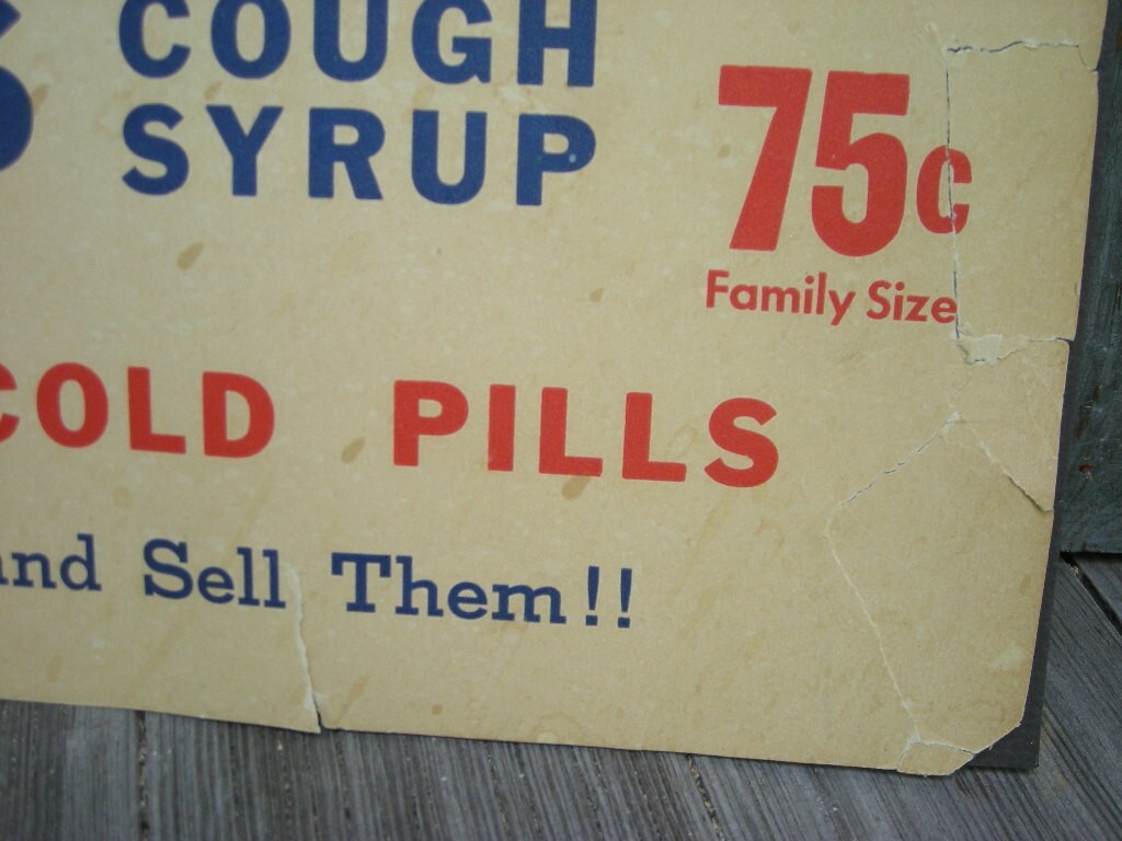 Antique DR. WHITES Lehighton, PA Medicine Advertising Store Display & Sign