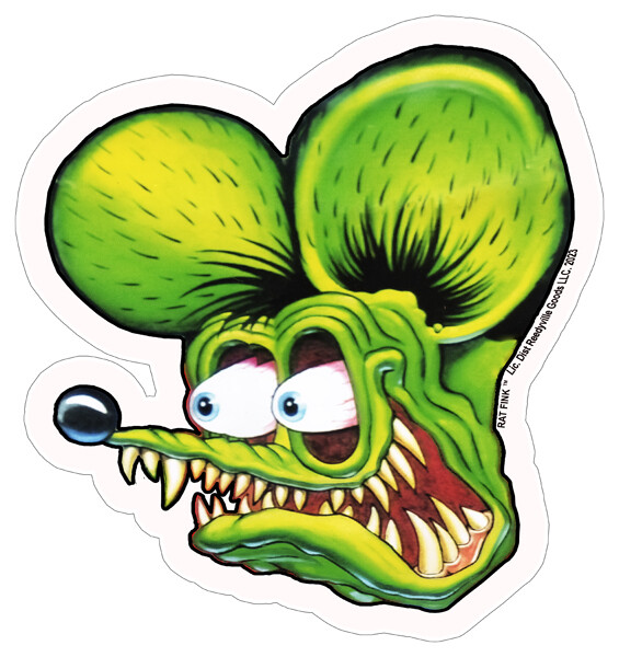 Rat Fink Head Cut Out Metal Sign By Ed Big Daddy Roth 15×16