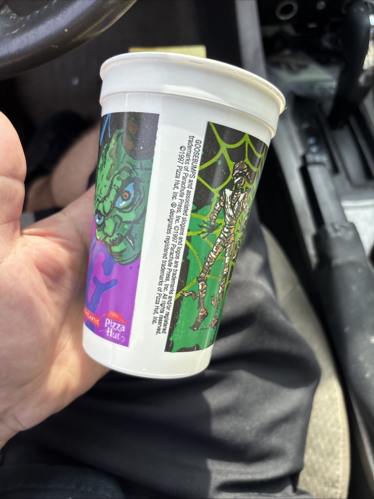 Vintage 1996 Goosebumps Promo Pizza Hut. Hard Plastic Cup. VERY RARE!! Bookmark