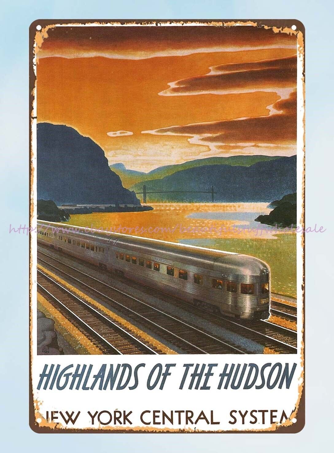New York Central System Highlands Of The Hudson metal tin sign cute cheap wall