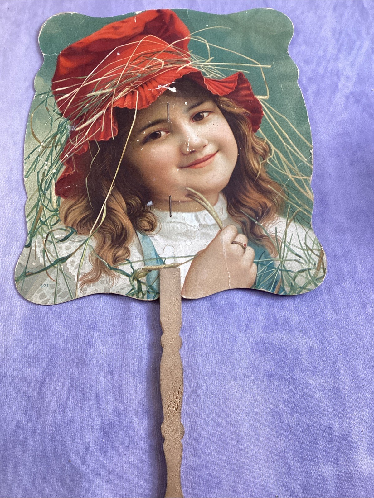 Lot Of 2 Alexander’s Umbrella Co. Detroit Hand Fans Vintage Advertising 1910