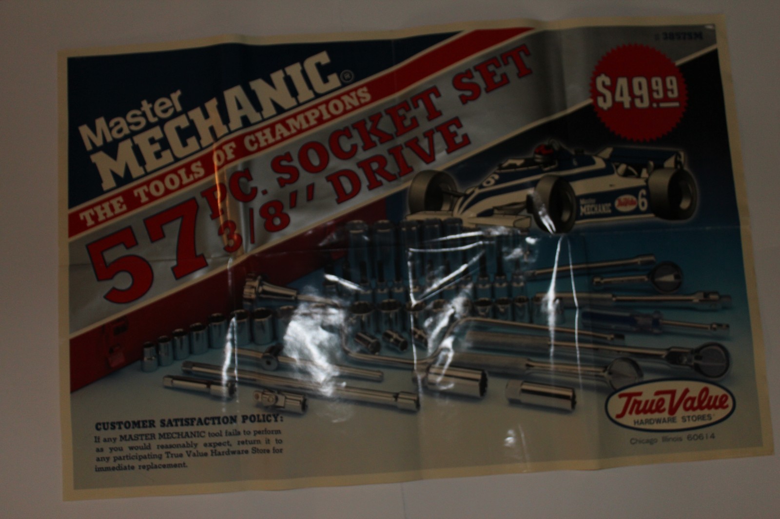 Vintage Paper Advertising Poster True Value Hardware Master Mechanic Socket Add