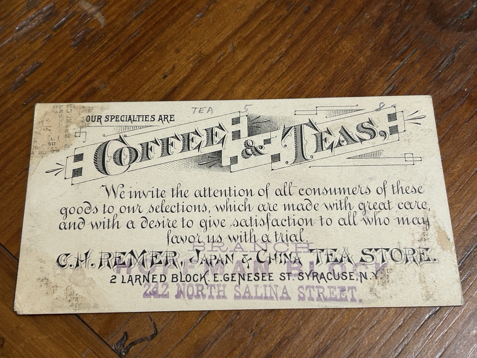 C. H. Remer Japan & China Tea Store Holy Mountain Japan Syracuse New York-1G