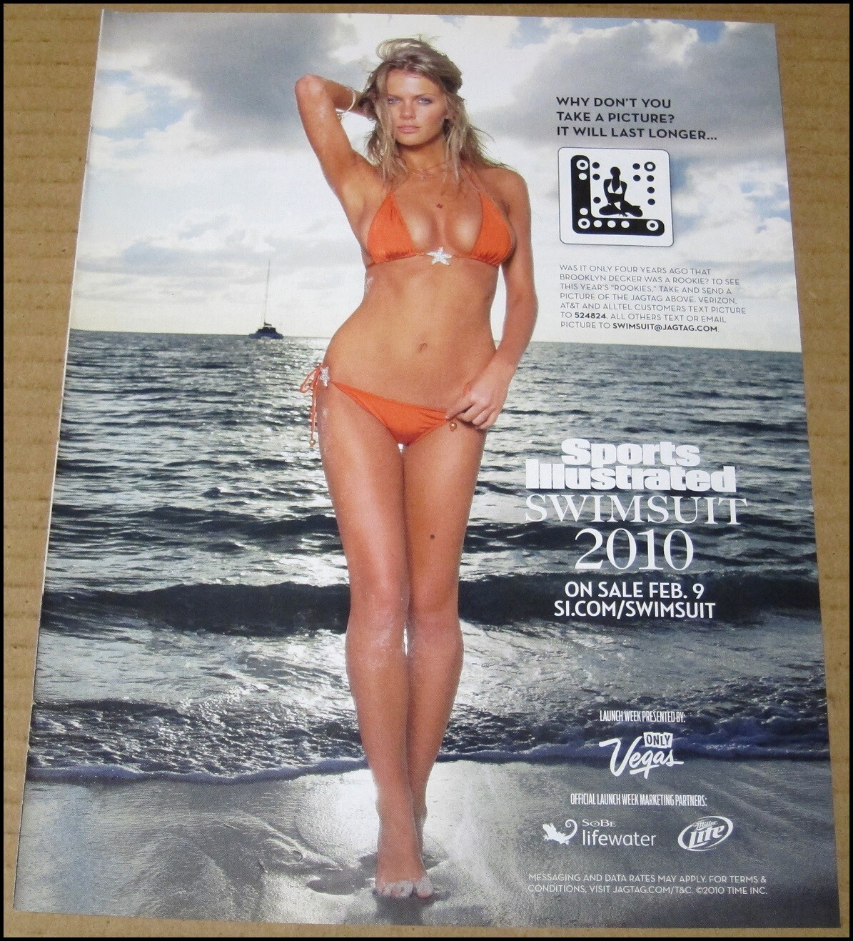 2010 Brooklyn Decker SI Swimsuit Print Ad Advertisement Model Actress Sexy VTG