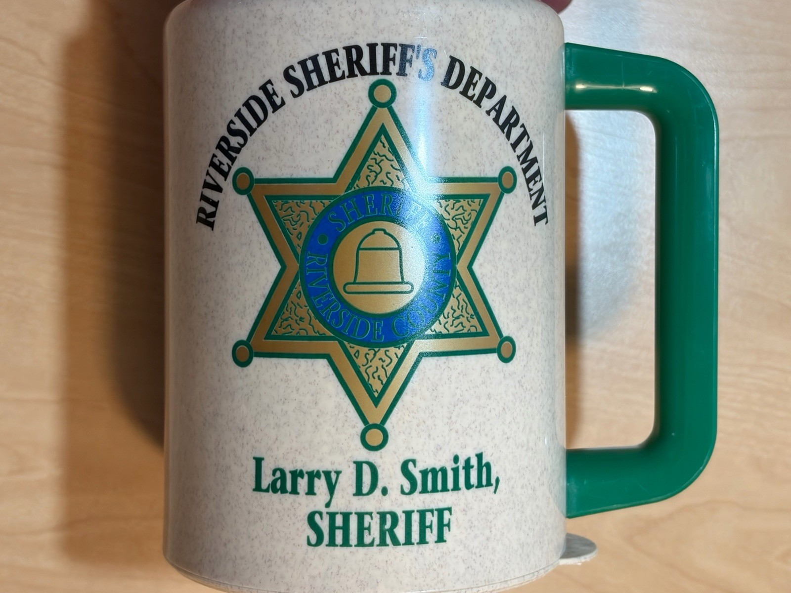Riverside Sheriff Larry D Smith Whirley Thermos Mug Travel Cup Detention Center