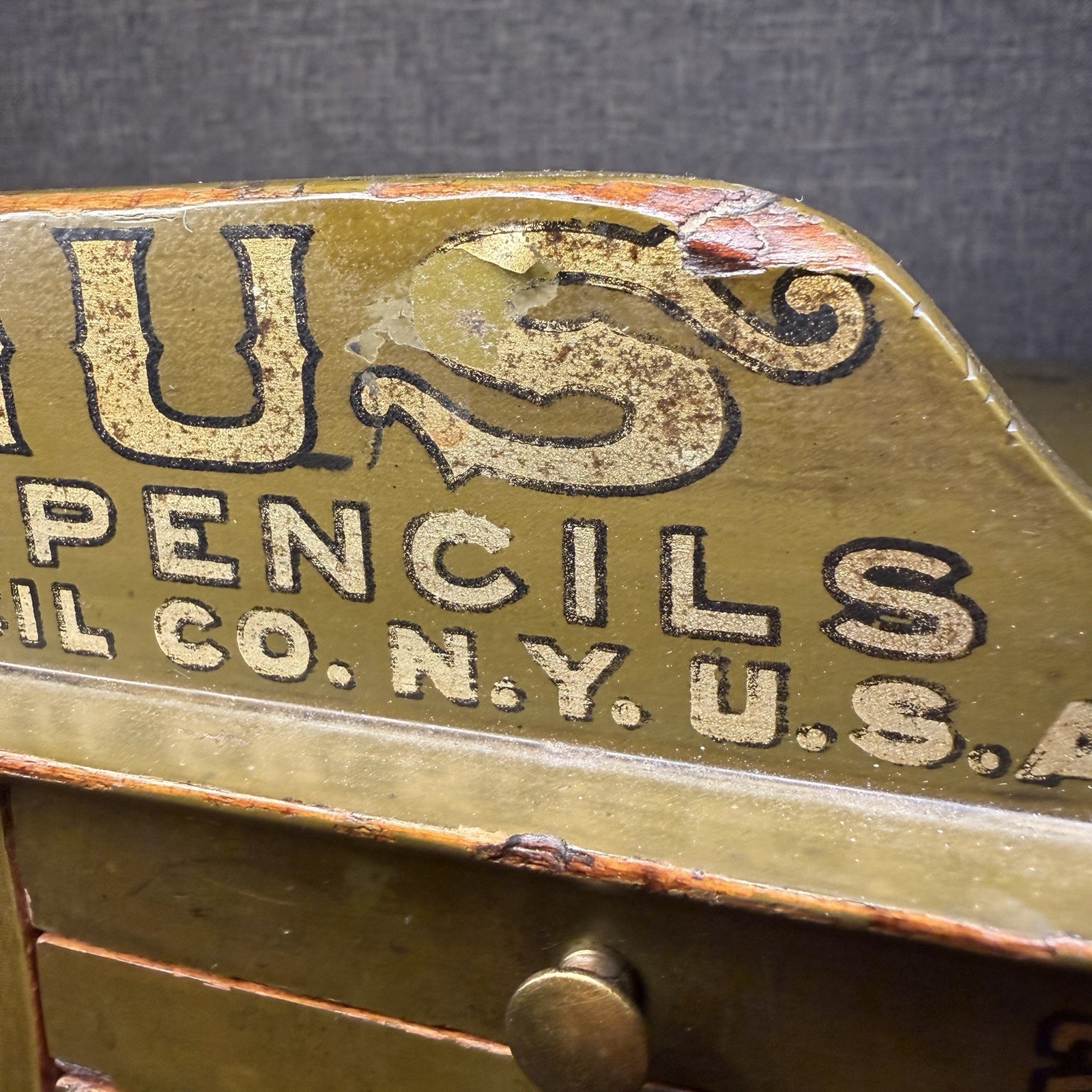 RARE Venus Drawing Pencils American Pencil Co. NY Cabinet Counter Store Display