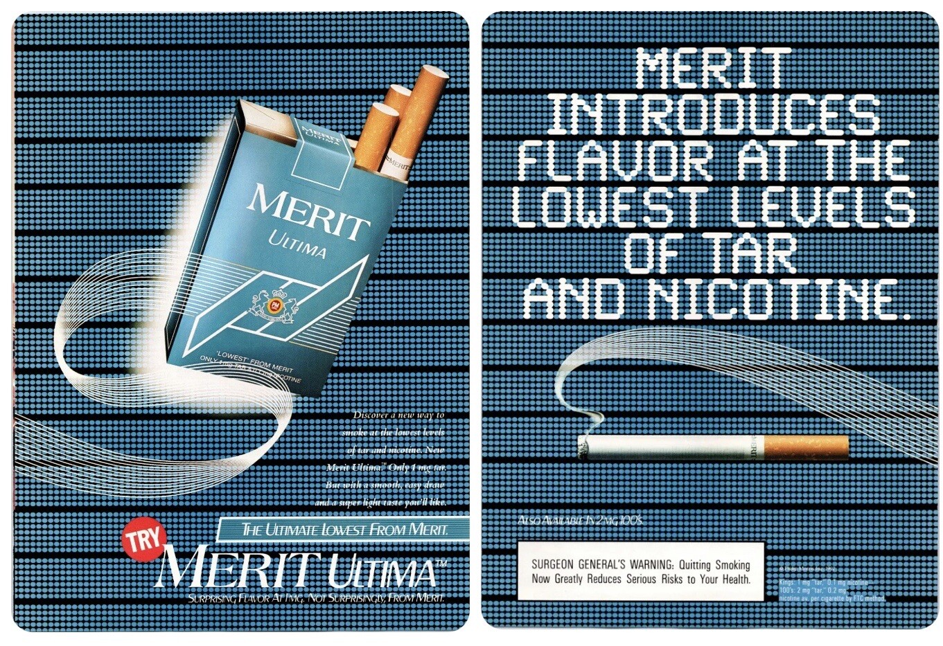 MERIT ULTIMA Cigarettes Smoking Ad ~ 1992 Magazine Advertising Print