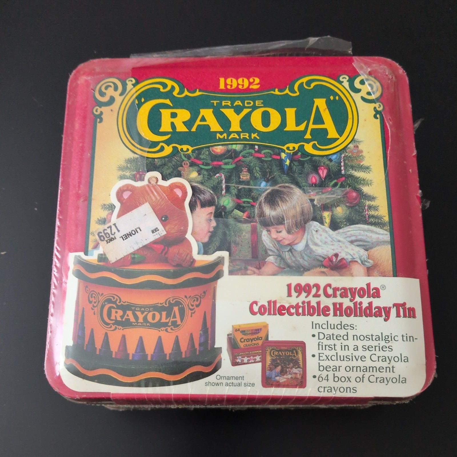 Crayola Crayon 1992 Collectible Holiday Tin, Christmas Box – NEW, SEALED